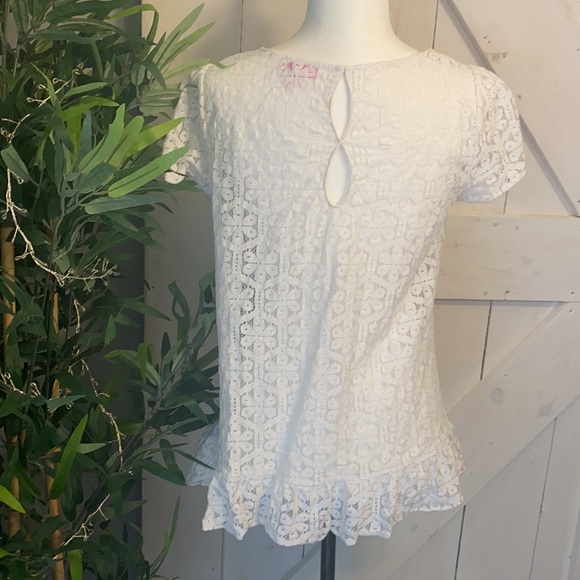 Lilly Pulitzer white lace shirt - size m - Picture 4 of 7